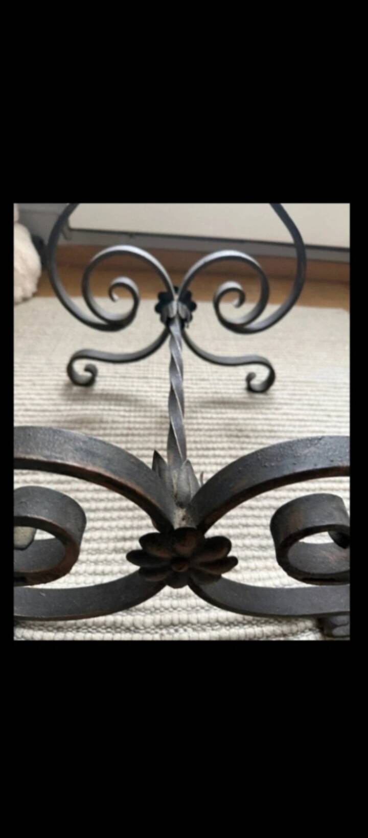 Beautiful wrought iron side table.