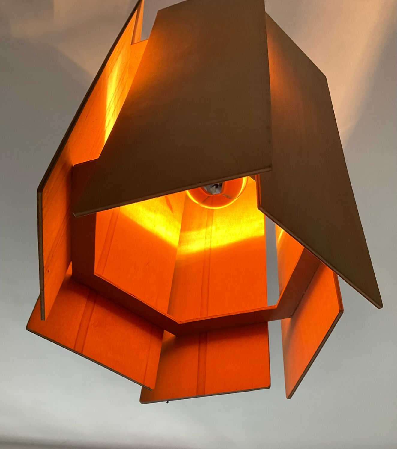 Scandinavian wooden pendant lamp