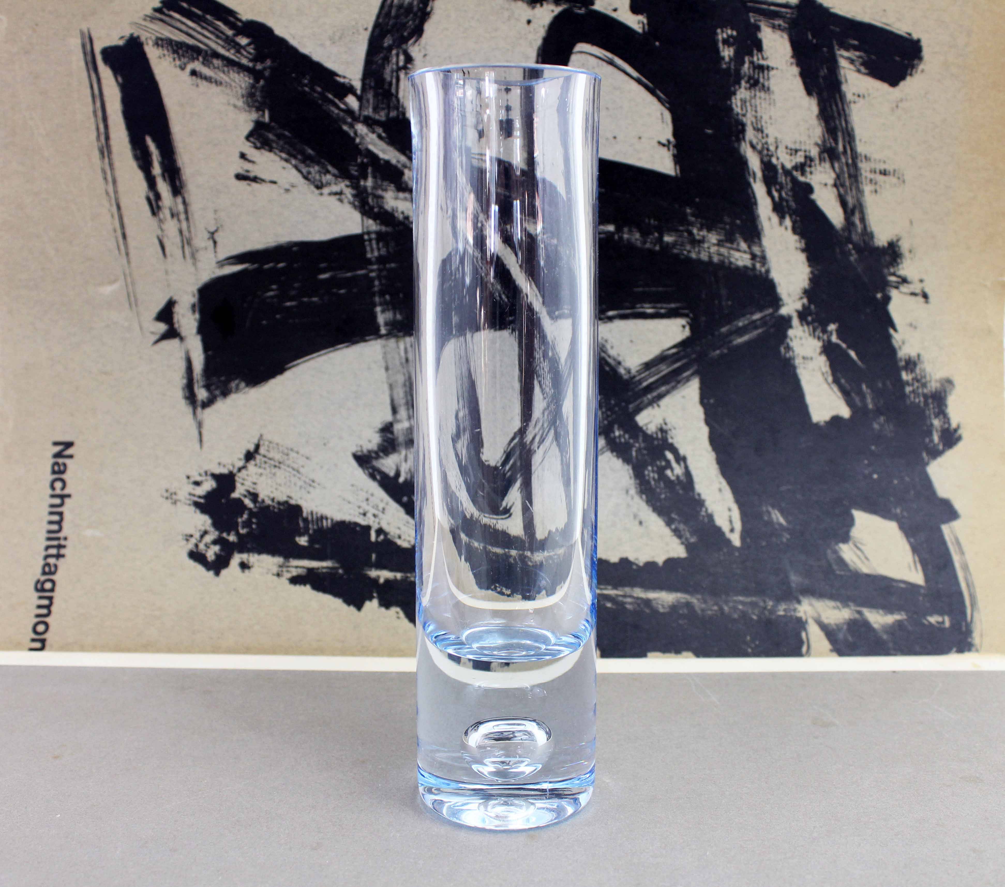 Vintage blue glass vase