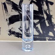 Vase vintage en verre bleu