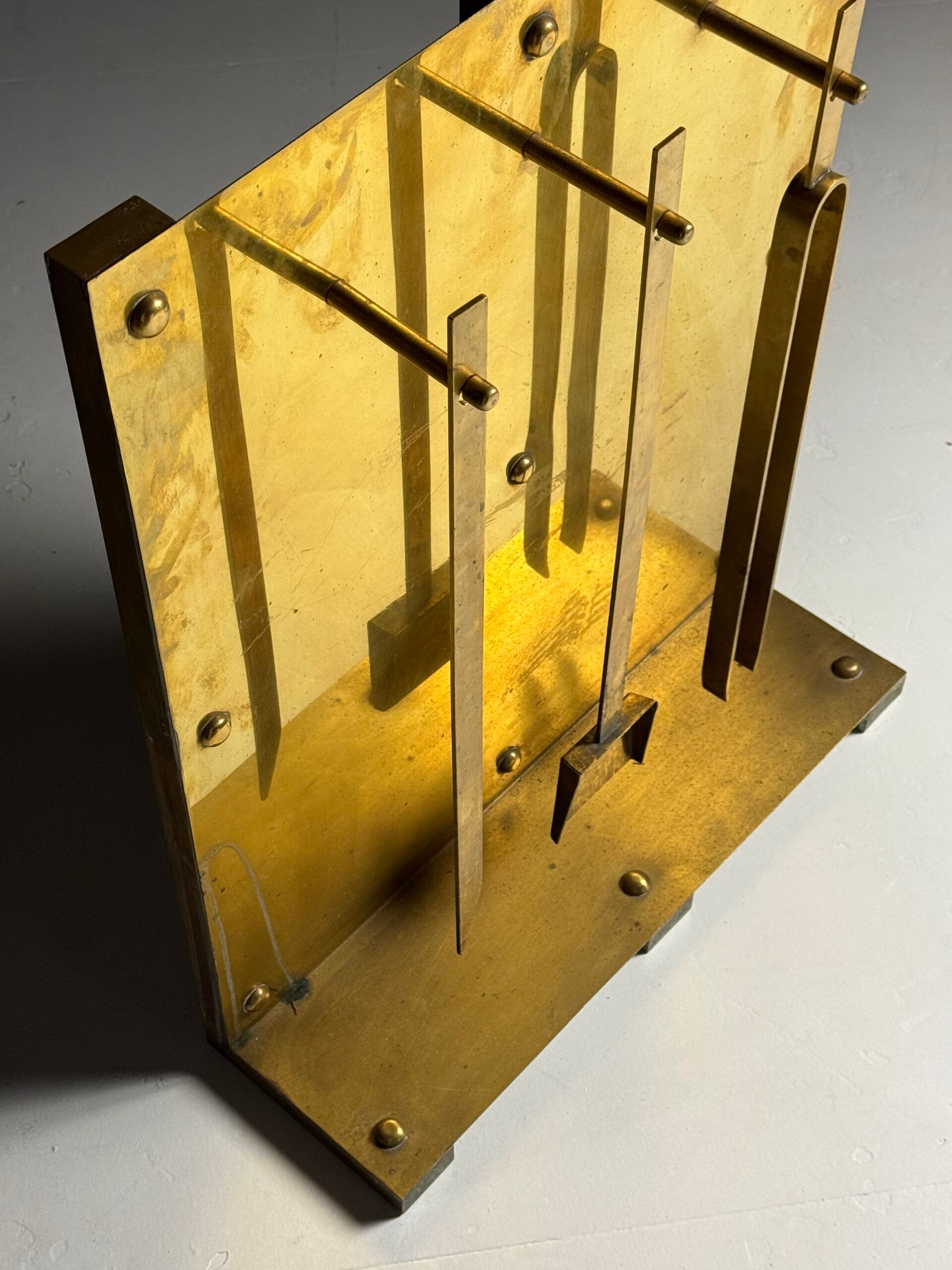 Brass fireplace set 1960s