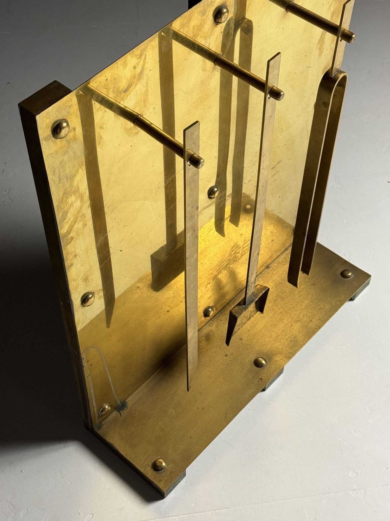 Brass fireplace set 1960s