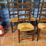 Set of 5 Picardy dining room chairs