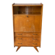 Vintage Scandinavian wooden secretary with display cabinet, desk and drawers