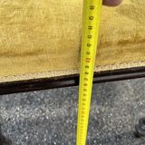 Lot de 3 chaises style victorien – acajou – assise velours jaune