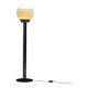 Chrome floor lamp with large opaline globe, Italy 1970s