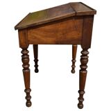 19th century Louis Philippe walnut drop-leaf desk