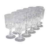 Lot de 11 verres à eau en cristal d'arques