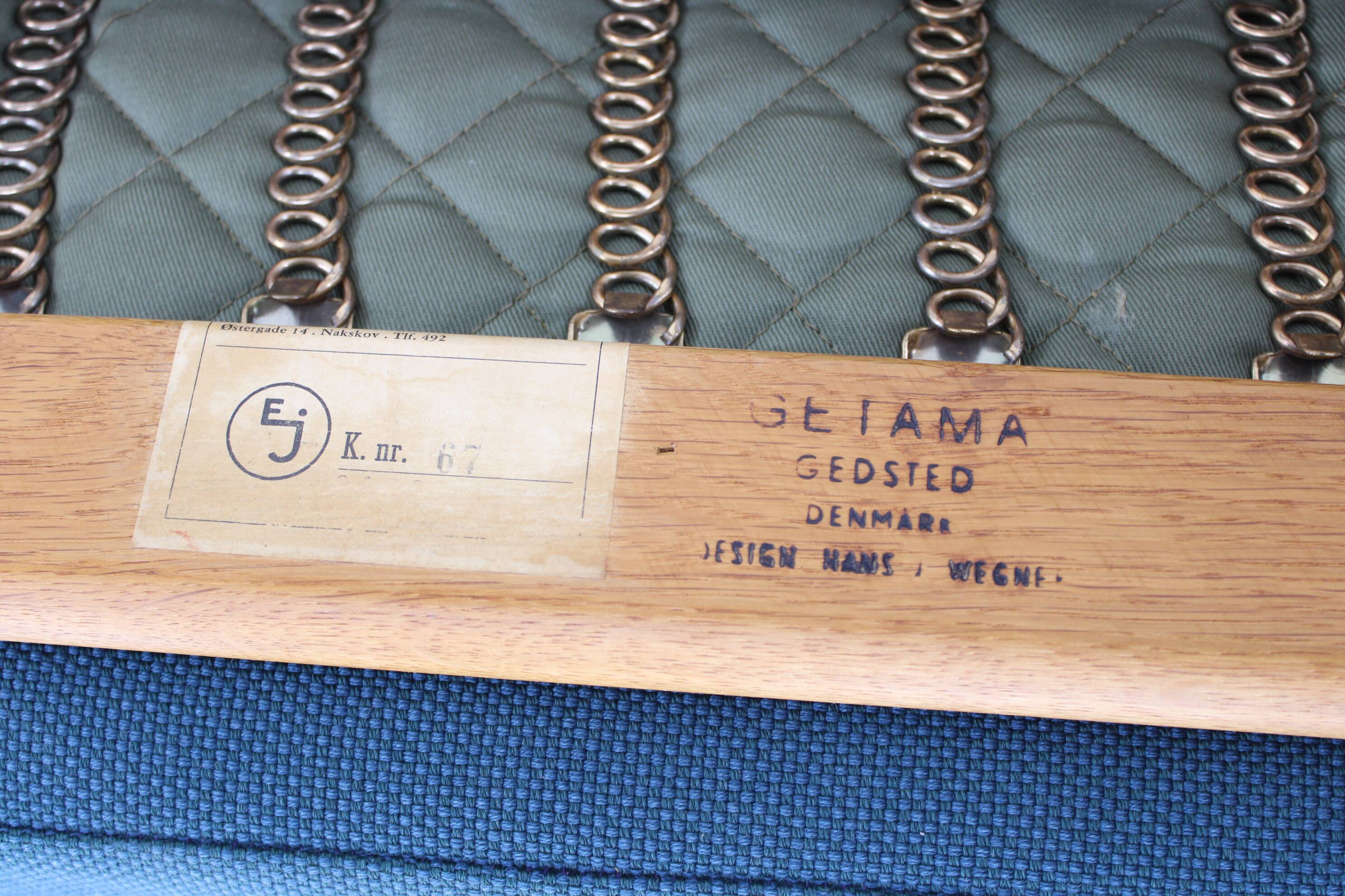 1960s Hans J. Wegner Pair of GE 290 Armchairs in Oak for Getama, Denmark