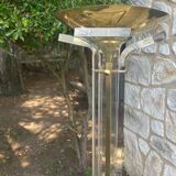 Lampadaire en plexiglass et laiton doré époque xxeme siècle