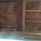 19th-century solid walnut farmhouse table, benches, extensions, Ardèche.