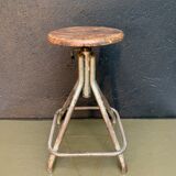 Old adjustable workshop stool