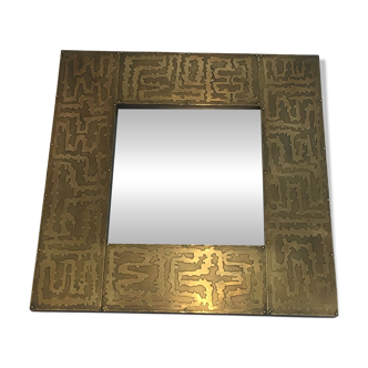 Brass design mirror