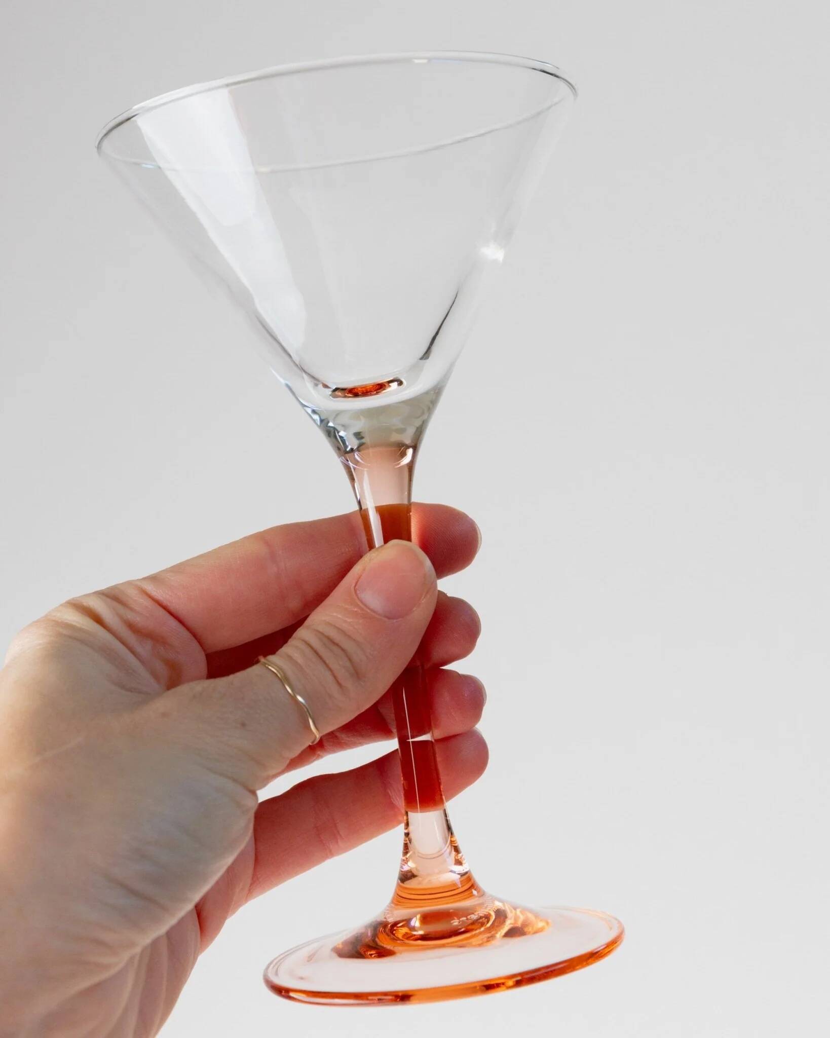 14-piece Pink Verre-et-Cristal Luminarc Martini Glass Set, 1980s Memphis Style Glassware, France Gift Idea