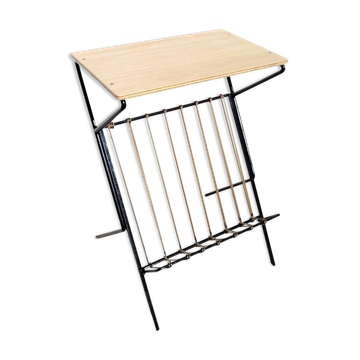 Scoubidou side table 1960 vintage saddle or end table