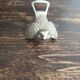 Bird bottle opener in vintage silver metal