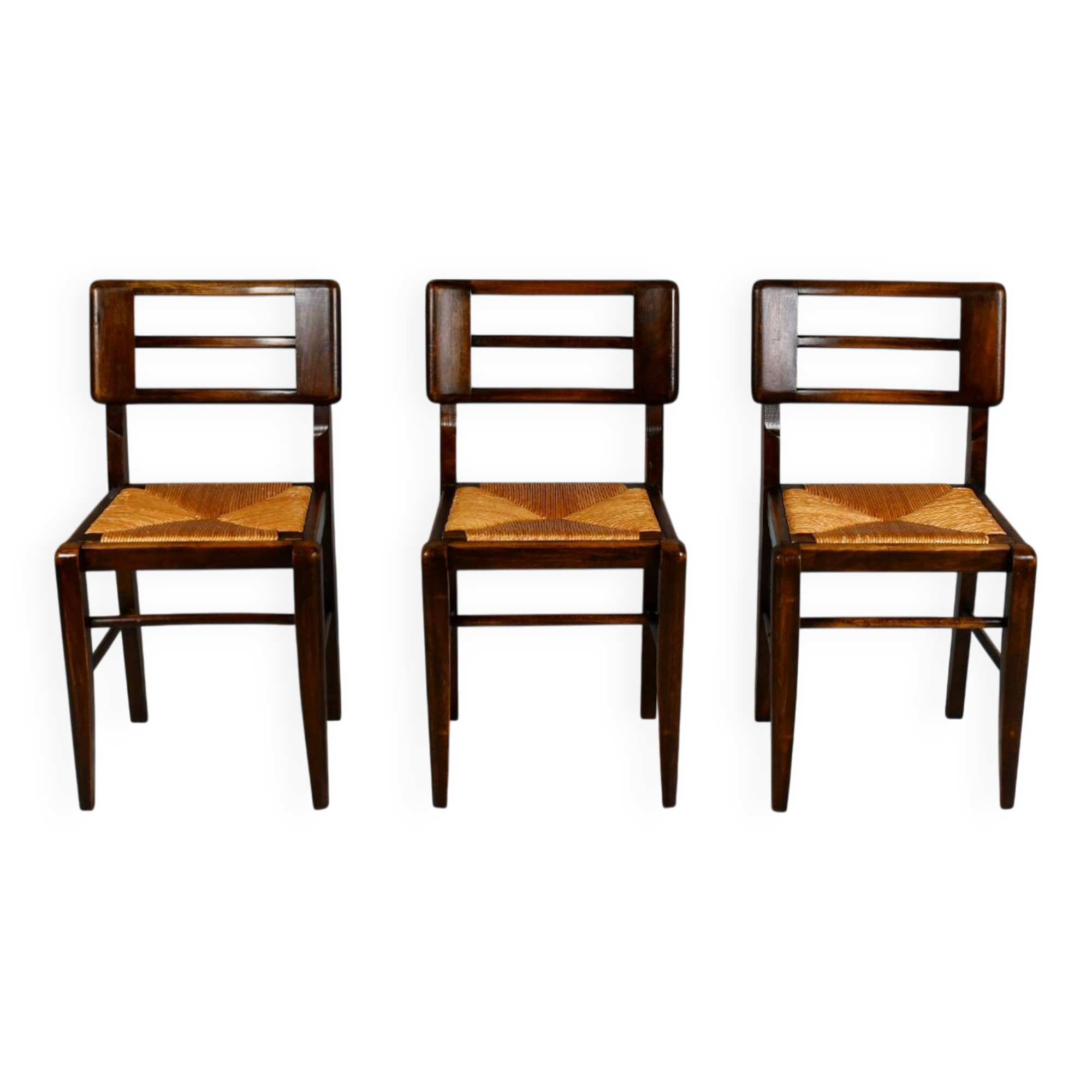Suite de 3 chaises de Pierre Cruège datant des années 1950.