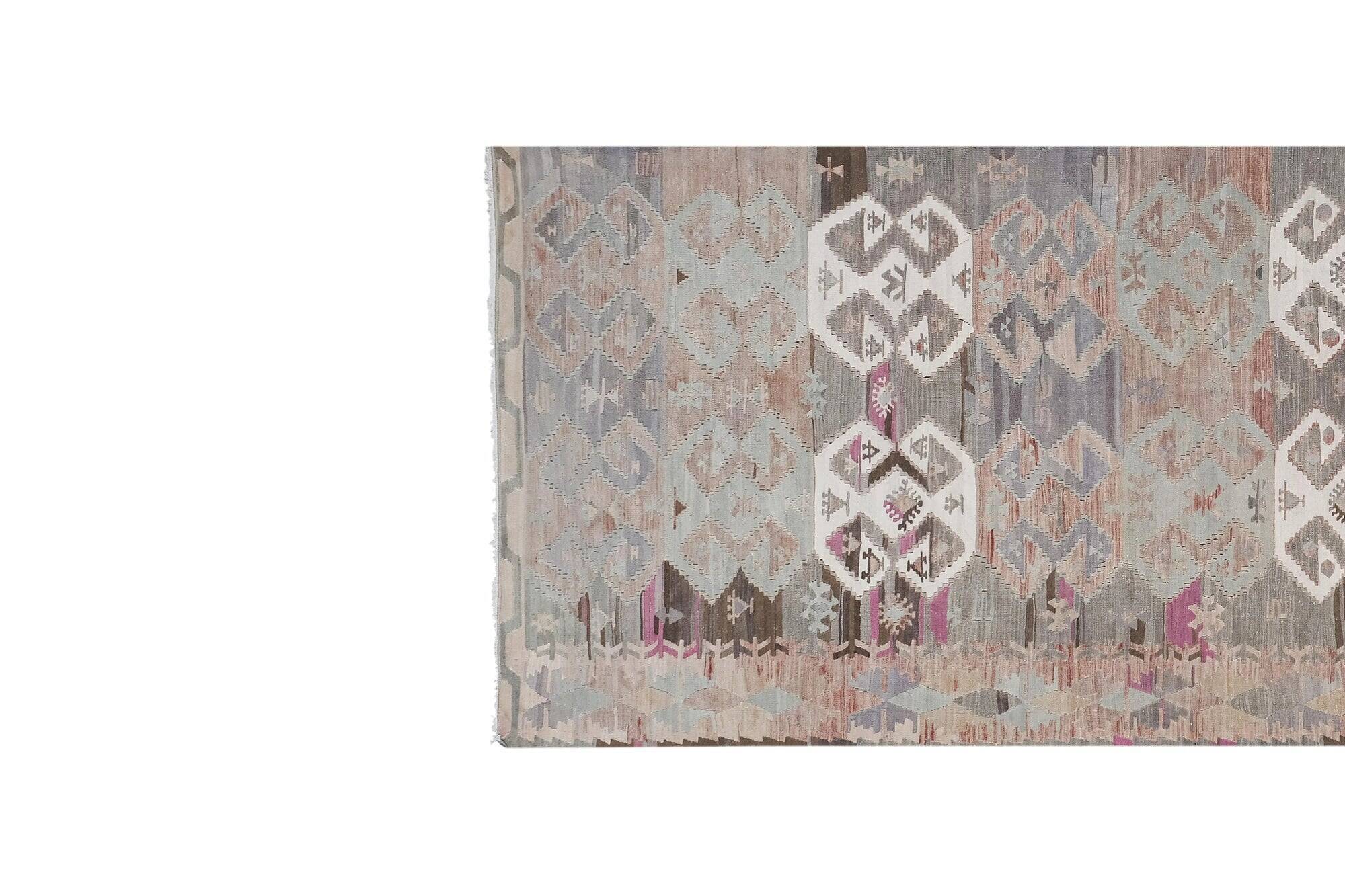 Vintage Turkish hallway rug 142x419 cm