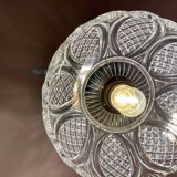 Vintage molded glass lampshade wall light