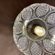Vintage molded glass lampshade wall light