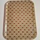 vintage tray from the 70s, brown orange design