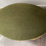 Green velvet chest pouf from the 70s