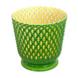 Cache-pot tressé vert