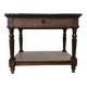 Gigier table - Napoleon III console in solid oak and marble