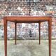 Vintage square teak table, antique Scandinavian style furniture