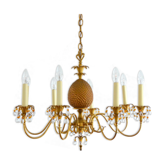Chandelier Pineapple Hollywood regency vintage 1960s