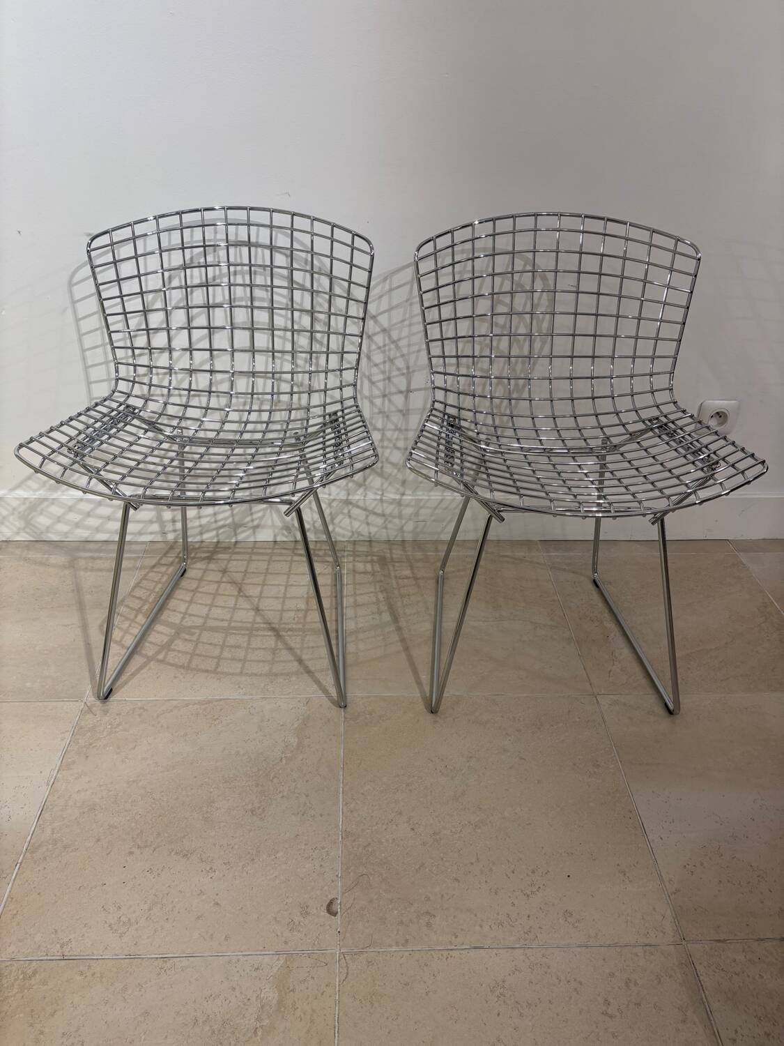 Set of 2 Bertoia chairs for Knoll