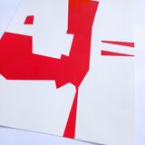 Red minimalist paint