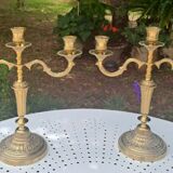 Paire de chandeliers en bronze