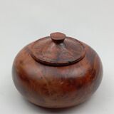 Tobacco box pot snuffbox in olive wood