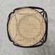 Art Nouveau stool in bent wood and caning by Mundus, 1920s