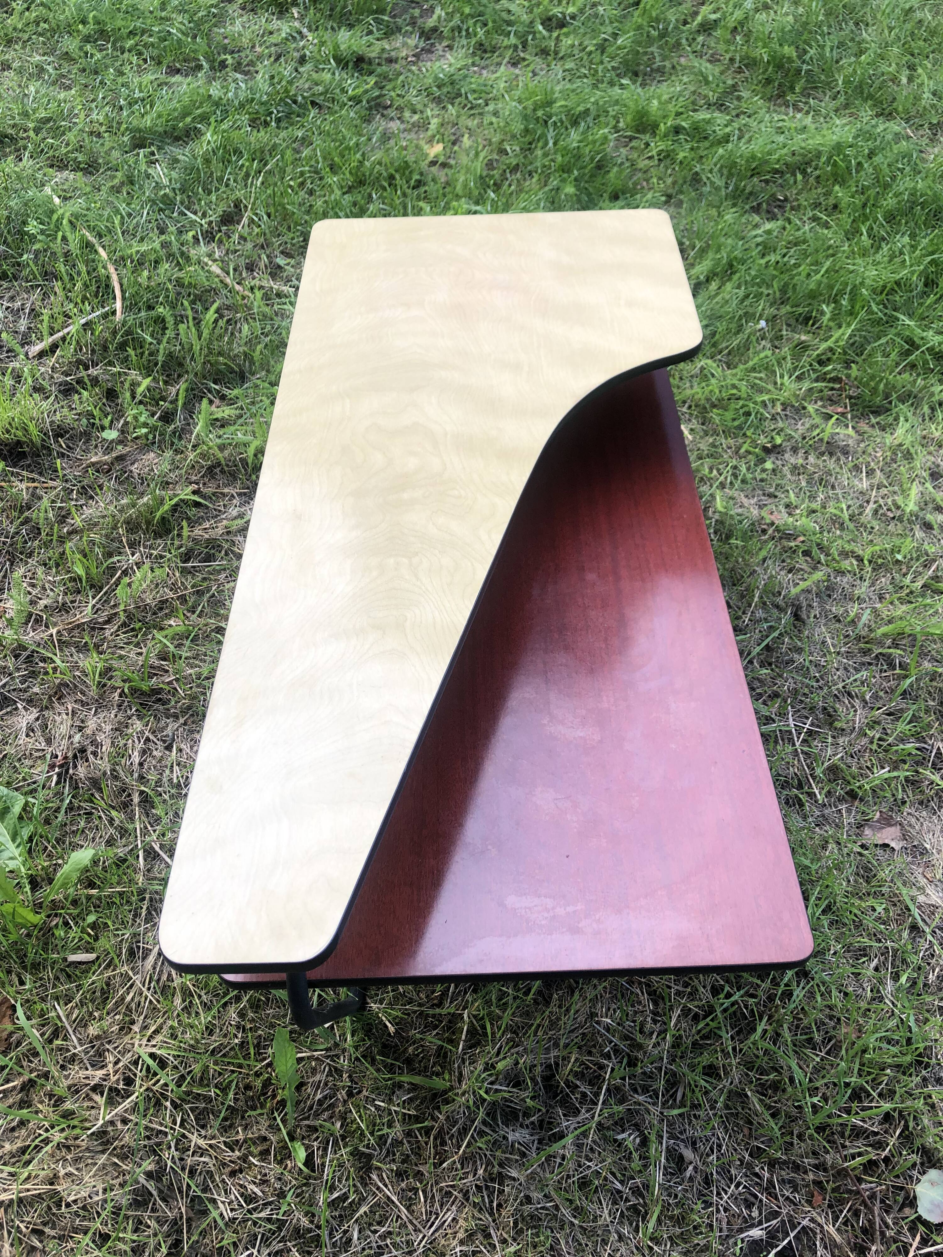 Atypical double top Formica coffee table from the 60s