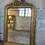 Old mirror Louis Philippe. Beveled mercury ice