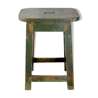 Old Burmese teak workshop stool