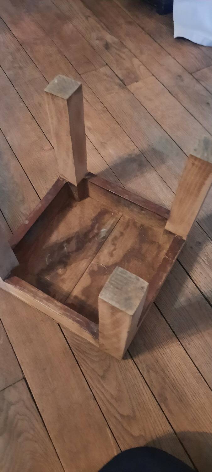 Brutalist wooden bedside tables