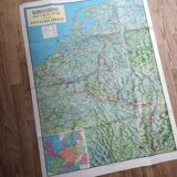 Map / Poster Bird's eye view of the Western Front 1940