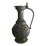 pewter pot with acorn lid and handle