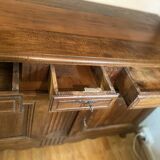 Important Louis XV style walnut sideboard.