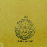 Conteneur à biscuits des années 70 jaune et bleu, Laveno Richard Ginori