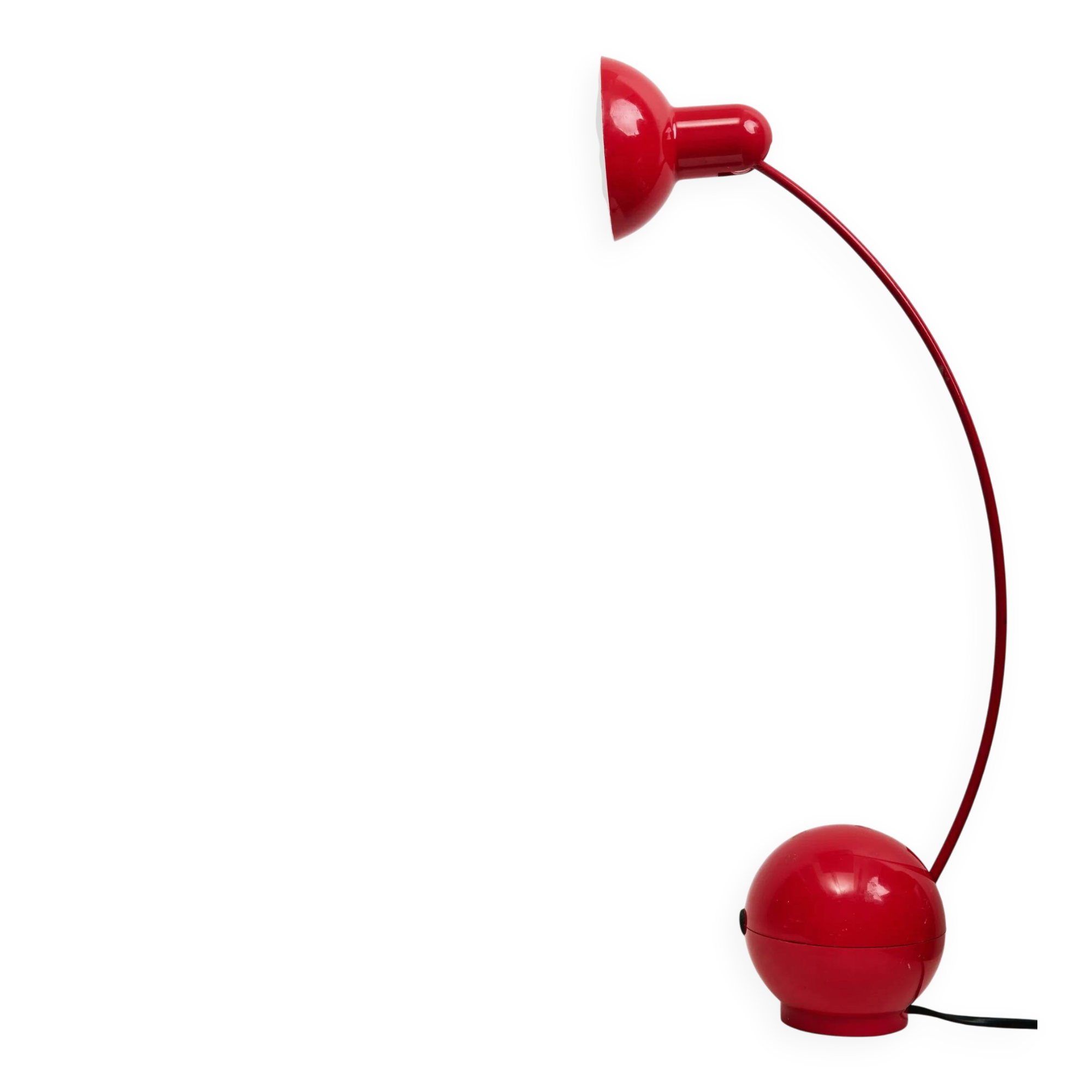 Memphis red desk lamp, 1970s