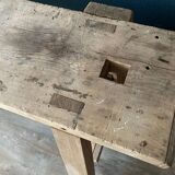 Old workbench with inclined legs
