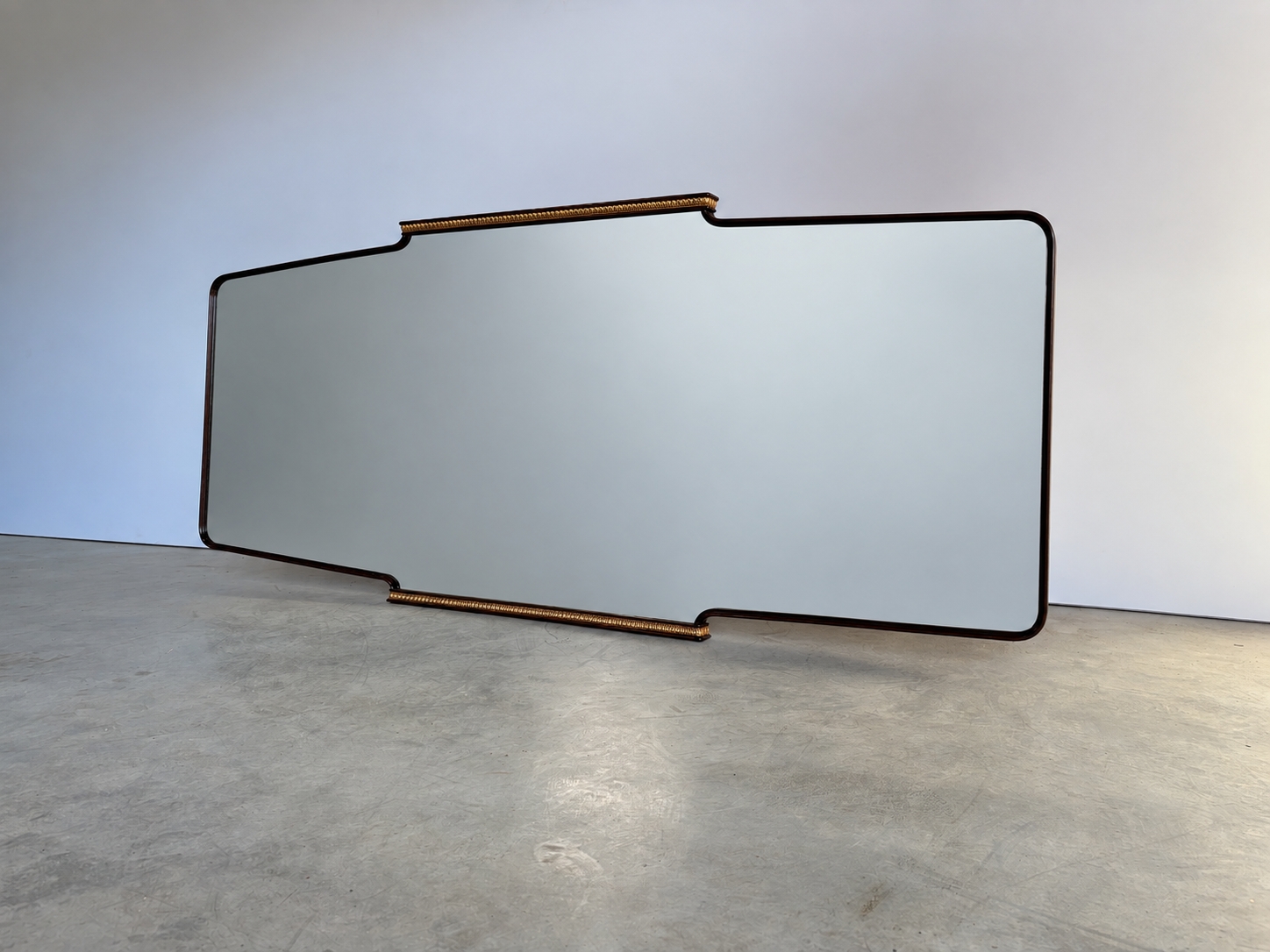 XL Italian wooden mirror, 1960s