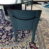 Chaises en cuir bleu Matteo Grassi