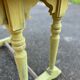Table ancienne pieds verts patinés