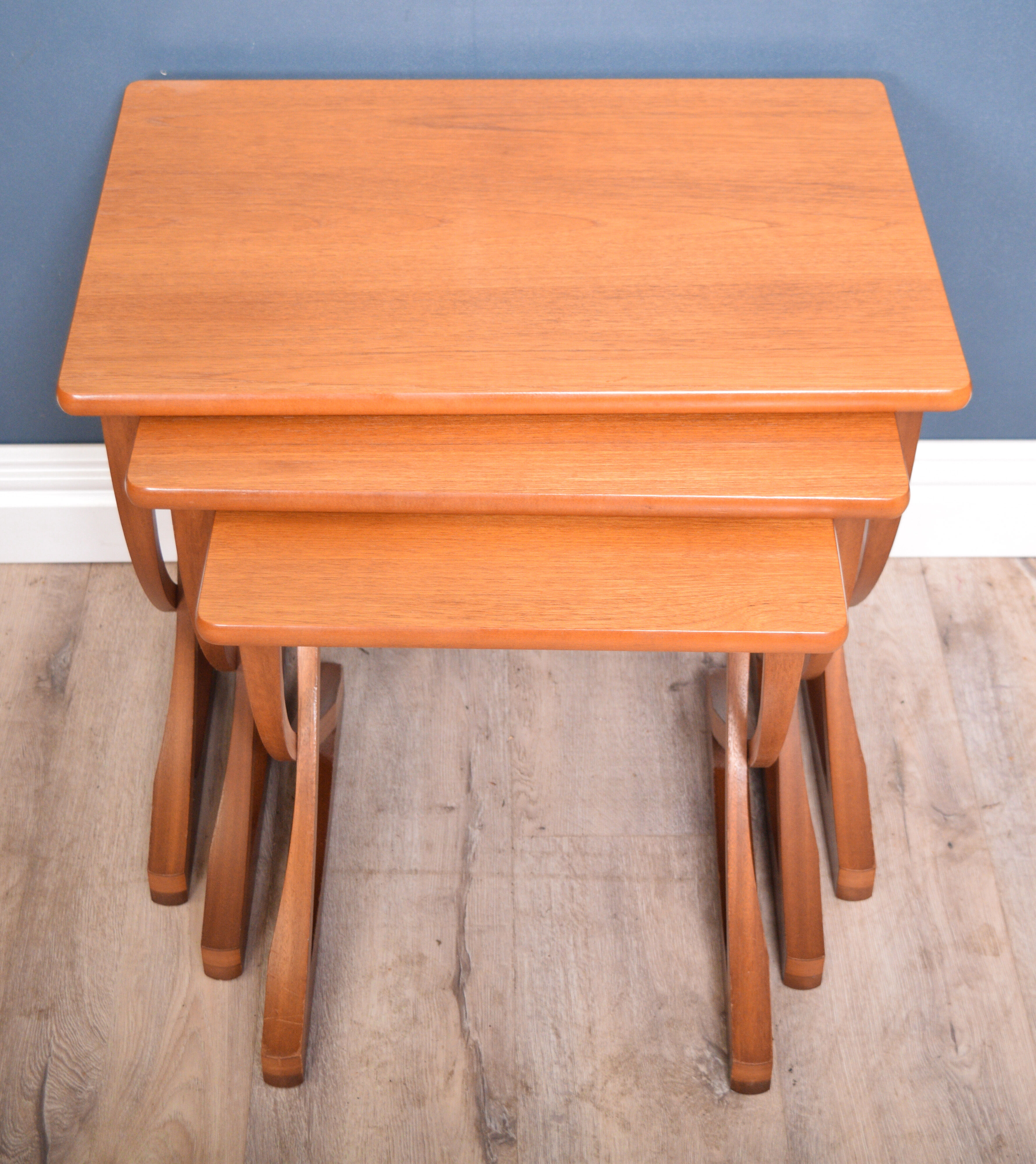 1960s Retro Teak Nathan Nest Of Tables Side Tables Danish Style