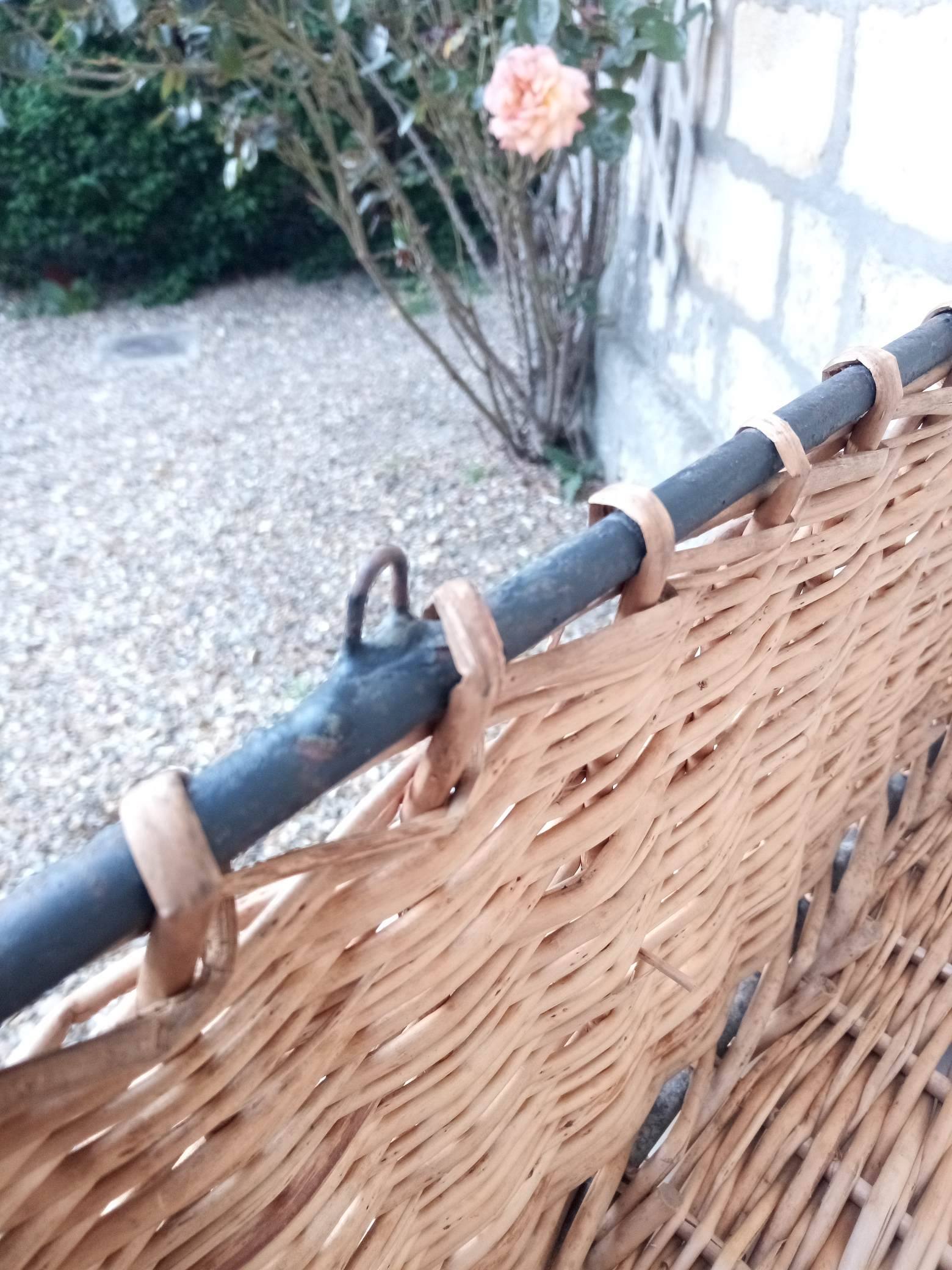 Rattan and steel shelf